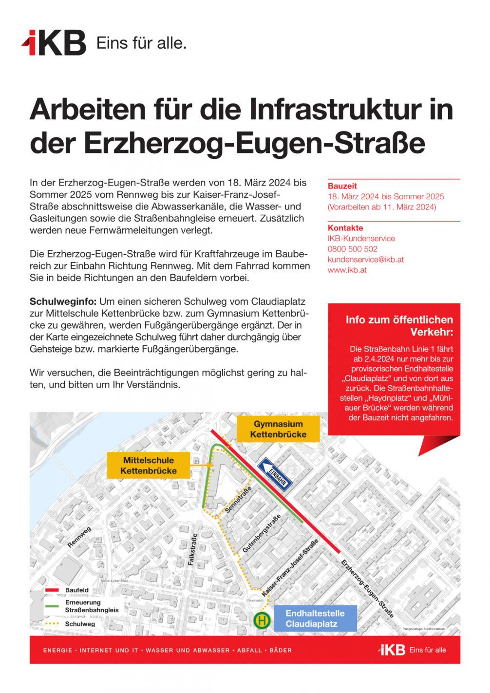 Baustelle Erzherzog-Eugen-Straße