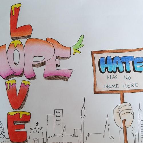 Graffiti gegen Terror