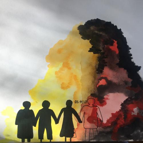 Graffiti gegen Terror