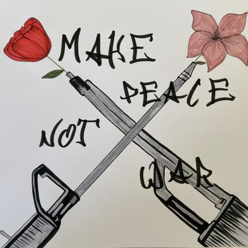 Graffiti gegen Terror