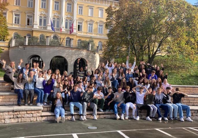 Besuch bei Partnerschule in Trient