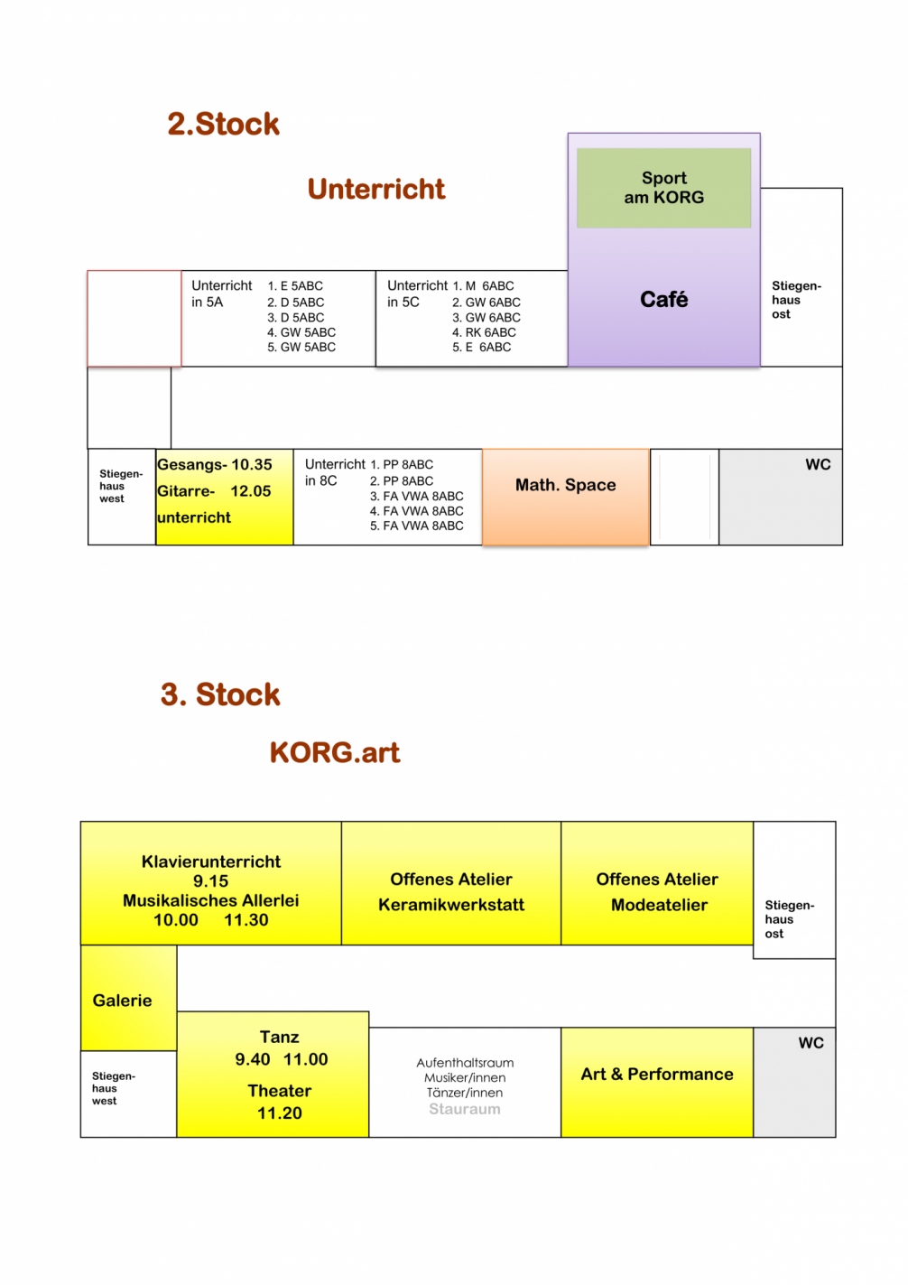 Raumplan 1-3 Stock